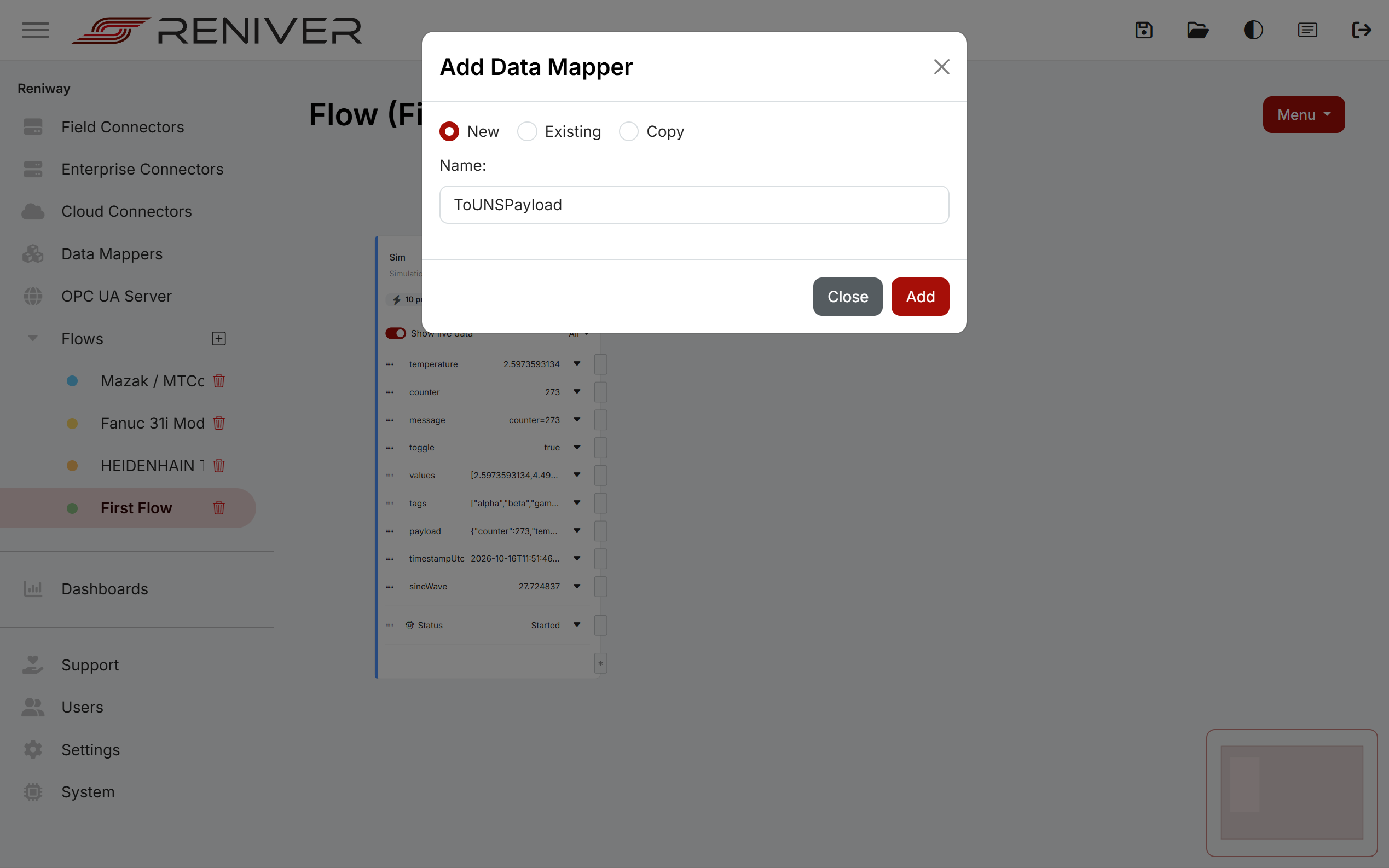 Adding a data mapper named ToUNSPayload