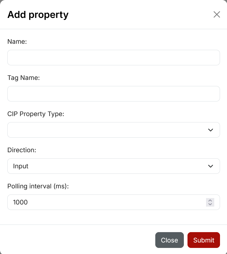 Adding a property manually