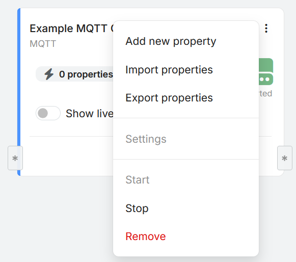 Connector Dropdown